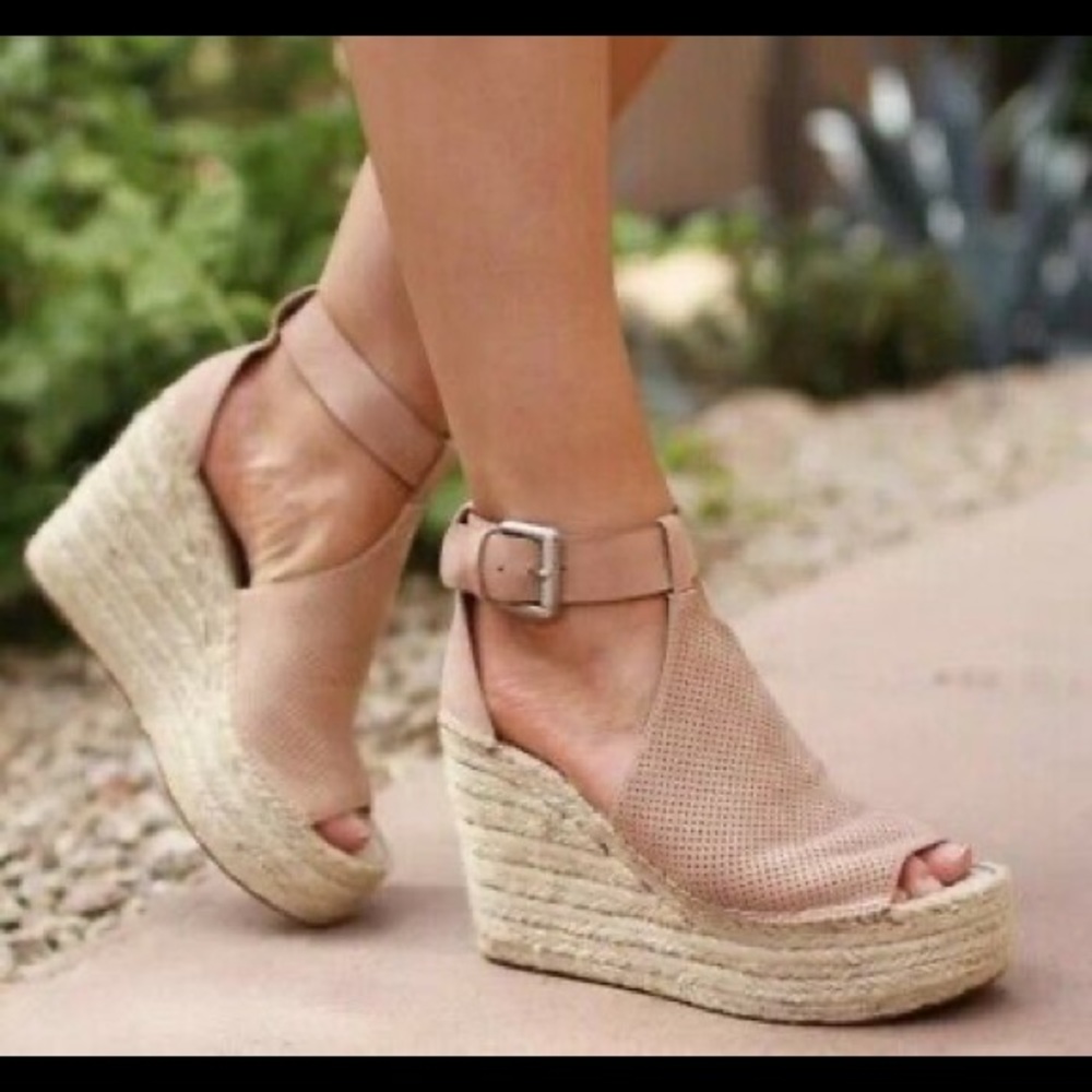 Marc Fisher Annie Perforated Espadrille Wedge